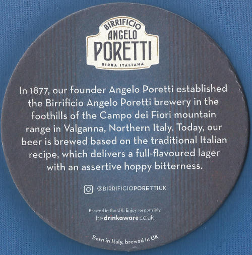 Poretti Beer Mat