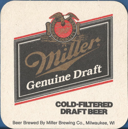 Miller Beer Mat