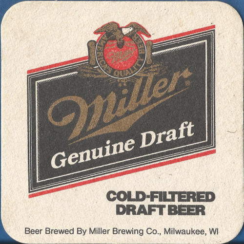 Miller Beer Mat