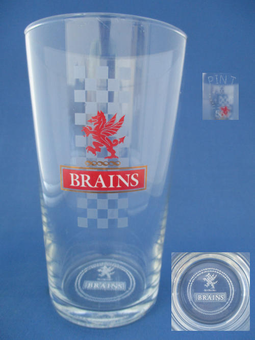 Brains Beer Glass