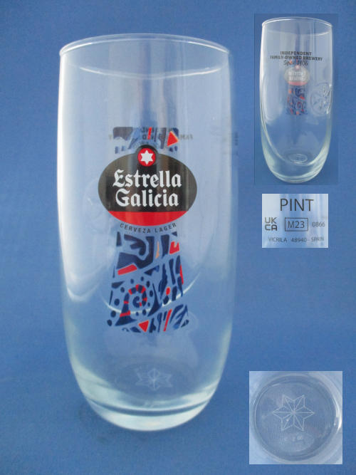 Estrella Galicia Beer Glass